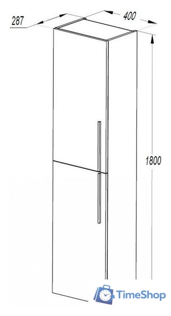  Акватон Шкаф-пенал для ванной Амели 1A262503AEFI0 - Изображение №3 — Интернет-магазин Time-Shop