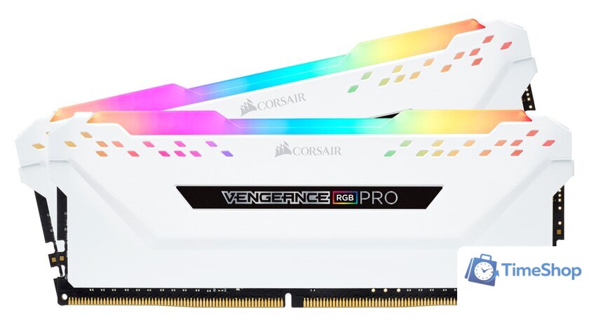 Оперативная память Corsair Vengeance RGB PRO 2x8ГБ DDR4 3200 МГц CMW16GX4M2C3200C16W - Изображение №1 — Интернет-магазин Time-Shop