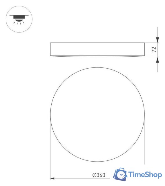 Припотолочная люстра Arlight SP-Flower-R360-18W Day4000 049795 - Изображение №2 — Интернет-магазин Time-Shop