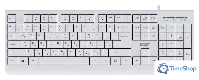 Клавиатура Acer OKW400 (белый) - Изображение №1 — Интернет-магазин Time-Shop