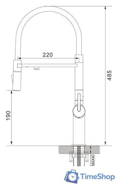 Смеситель Rose R458H - Изображение №2 — Интернет-магазин Time-Shop