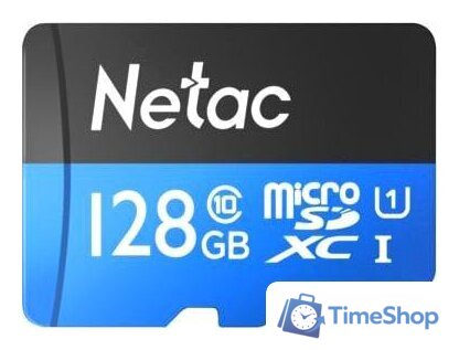 Карта памяти Netac P500 Standard 128GB NT02P500STN-128G-R + адаптер - Изображение №1 — Интернет-магазин Time-Shop