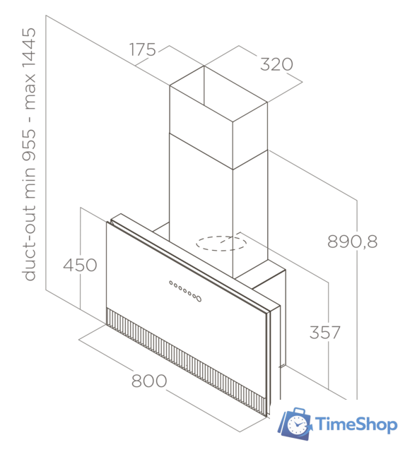 Кухонная вытяжка Elica Super Plat GR/F/80 PRF0165017 - Изображение №5 — Интернет-магазин Time-Shop