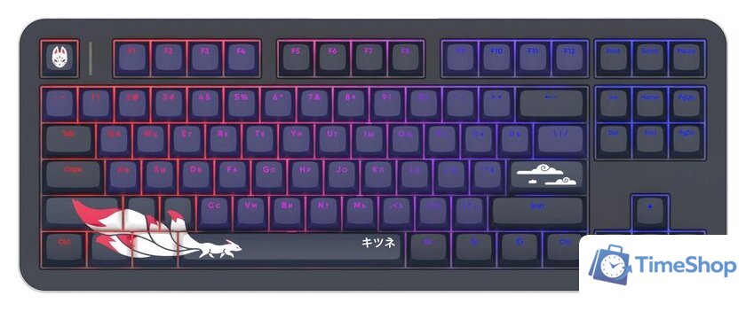 Клавиатура Red Square Alumix TKL Classic Kitsune (черный, g3ms Aquamarine) - Изображение №1 — Интернет-магазин Time-Shop