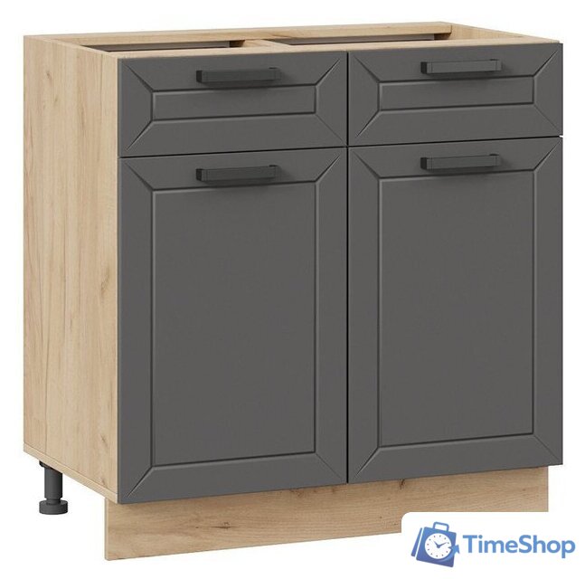 Шкаф напольный Трия Лорас 1Н8Я1 (дуб крафт золотой/холст вулкан) - Изображение №1 — Интернет-магазин Time-Shop