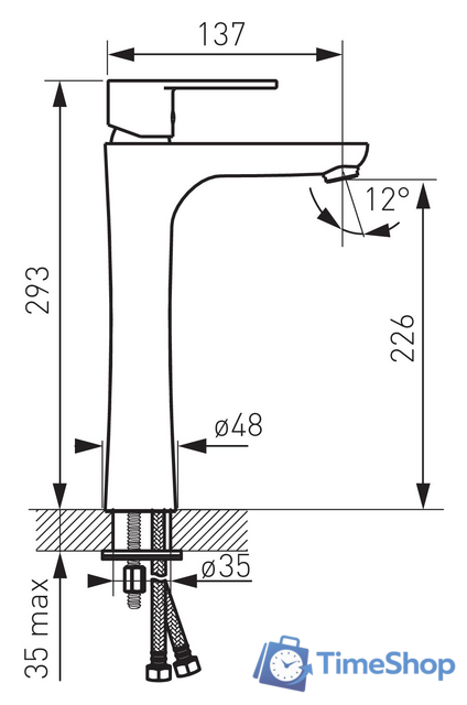 Смеситель Ferro Algeo BAG2L - Изображение №2 — Интернет-магазин Time-Shop