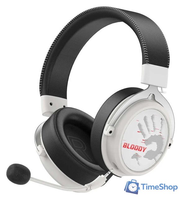 Наушники A4Tech Bloody MR590 Sports (белый/черный) - Изображение №1 — Интернет-магазин Time-Shop