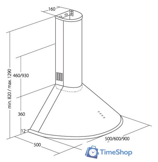 Кухонная вытяжка Akpo Dandys 50 WK-4 (нержавеющая сталь) - Изображение №2 — Интернет-магазин Time-Shop
