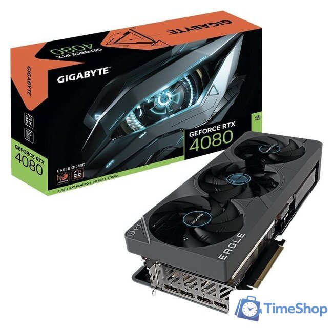 Видеокарта Gigabyte GeForce RTX 4080 16GB Eagle OC GV-N4080EAGLE OC-16GD - Изображение №2 — Интернет-магазин Time-Shop