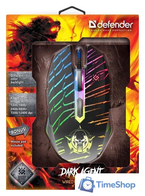 Игровая мышь Defender Dark Agent GM-590L - Изображение №6 — Интернет-магазин Time-Shop