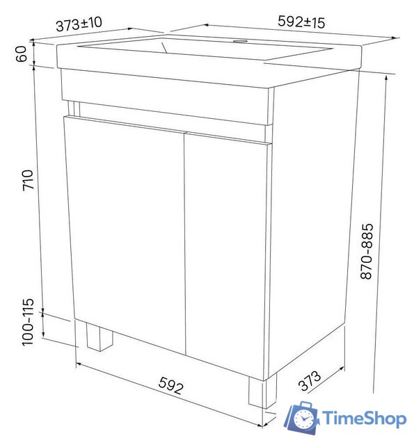  IDDIS Тумба под умывальник Zodiac ZOD6CDFi95 - Изображение №6 — Интернет-магазин Time-Shop