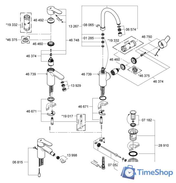 Смеситель Grohe Eurostyle Cosmopolitan 33565002 - Изображение №3 — Интернет-магазин Time-Shop