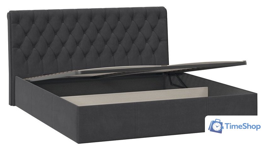 Кровать Трия Скарлет универсальная тип 1 с ПМ 180x200 (велюр графит) - Изображение №3 — Интернет-магазин Time-Shop