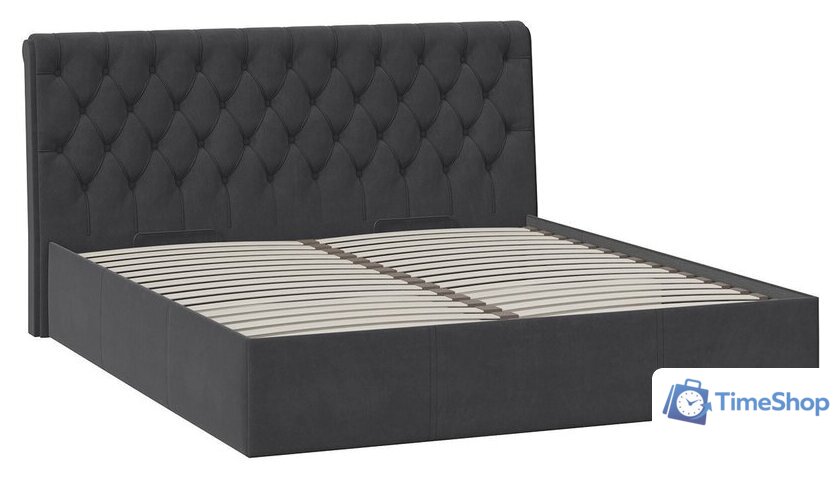 Кровать Трия Скарлет универсальная тип 1 с ПМ 180x200 (велюр графит) - Изображение №2 — Интернет-магазин Time-Shop