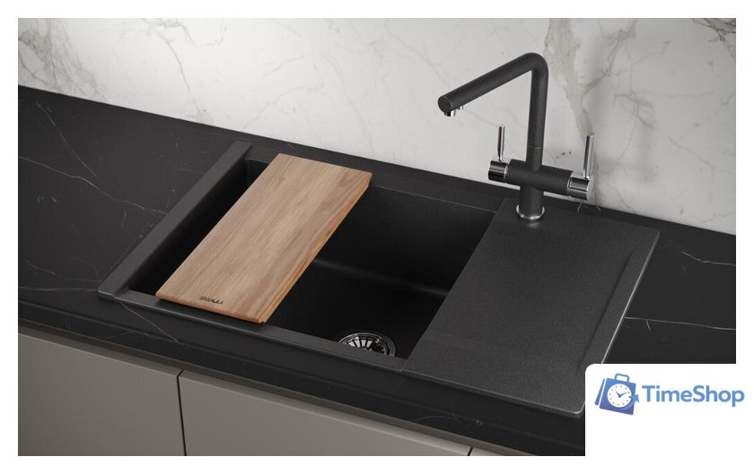 Кухонная мойка Granula ES-7807 (черный) - Изображение №3 — Интернет-магазин Time-Shop