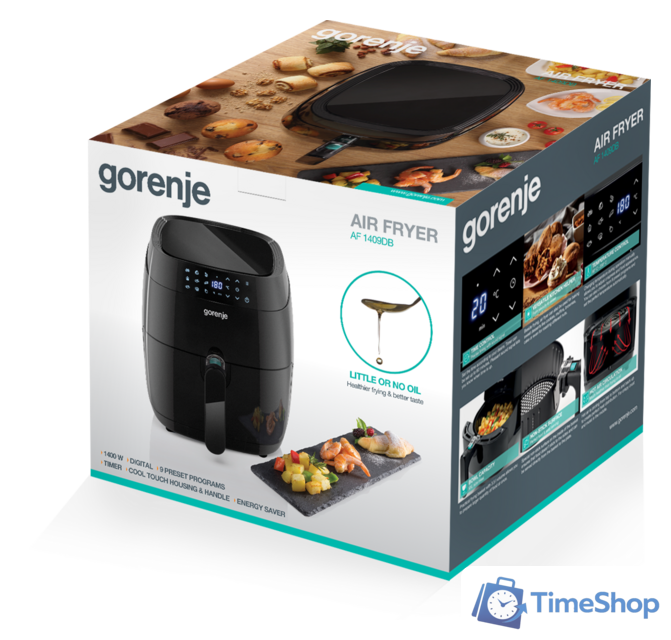 Аэрогриль (аэрофритюрница) Gorenje AF1409DB - Изображение №7 — Интернет-магазин Time-Shop