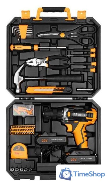 Дрель-шуруповерт Deko DKCD20FU-Li SET 104 063-4178 (с 2-мя АКБ, кейс) - Изображение №1 — Интернет-магазин Time-Shop