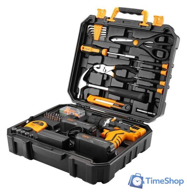 Дрель-шуруповерт Deko DKCD20FU-Li SET 104 063-4178 (с 2-мя АКБ, кейс) - Изображение №4 — Интернет-магазин Time-Shop