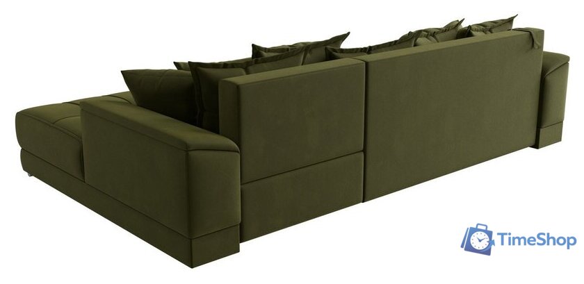 Угловой диван Лига диванов НордСтар правый 121114 (микровельвет зеленый/подушки микровельвет зеленый) - Изображение №5 — Интернет-магазин Time-Shop