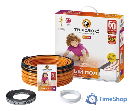 Нагревательный кабель Теплолюкс Tropix ТЛБЭ 18 м 270 Вт - Изображение №1 — Интернет-магазин Time-Shop