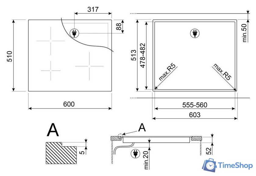 Варочная панель Smeg SI2641DL - Изображение №9 — Интернет-магазин Time-Shop