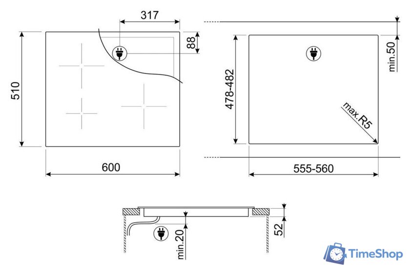 Варочная панель Smeg SI2641DL - Изображение №8 — Интернет-магазин Time-Shop