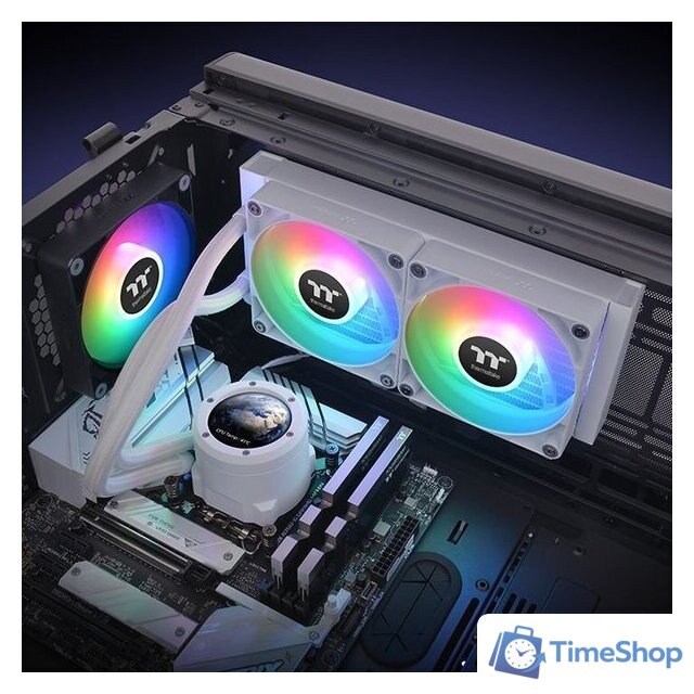 Система жидкостного охлаждения для процессора Thermaltake TH240 V2 Ultra ARGB Snow Edition CL-W404-PL12SW-A - Изображение №6 — Интернет-магазин Time-Shop