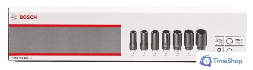 Набор головок слесарных Bosch 2608551104 (7 предметов) - Изображение №3 — Интернет-магазин Time-Shop