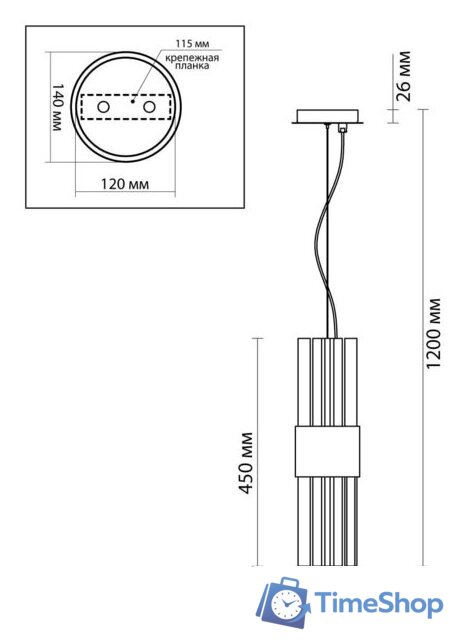 Подвесная люстра Odeon Light Viketa 4786/2 - Изображение №5 — Интернет-магазин Time-Shop