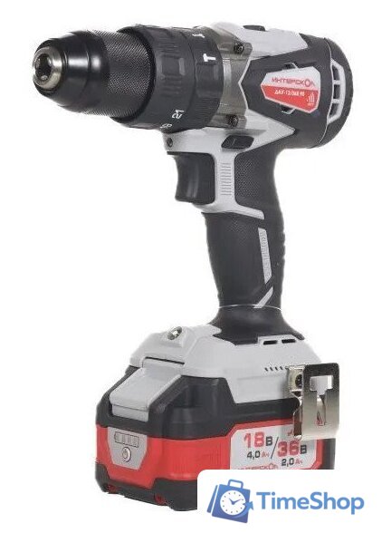 Ударная дрель-шуруповерт Интерскол ДАУ-13/36В 90 860.2.2.70 (с 2-мя АКБ, кейс) - Изображение №1 — Интернет-магазин Time-Shop