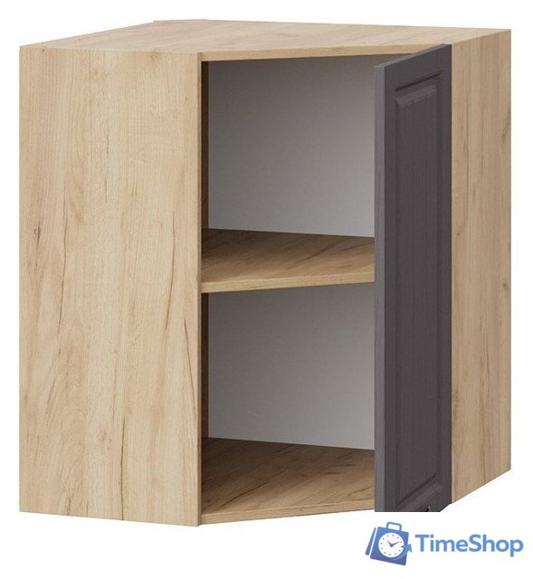 Шкаф навесной Трия Лина 1В6У (дуб крафт золотой/графит) - Изображение №2 — Интернет-магазин Time-Shop