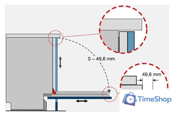 Встраиваемая посудомоечная машина Bosch Serie 4 SMH4ECX28E - Изображение №7 — Интернет-магазин Time-Shop