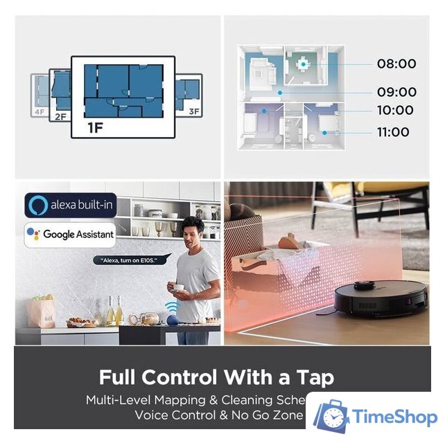 Робот-пылесос Eureka Ner E10S (черный) - Изображение №11 — Интернет-магазин Time-Shop