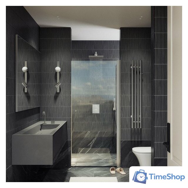 Душевая дверь MaybahGlass 198x80 MGD-803-5 (прозрачное стекло/хром матовый) - Изображение №5 — Интернет-магазин Time-Shop