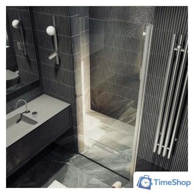Душевая дверь MaybahGlass 198x80 MGD-803-5 (прозрачное стекло/хром матовый) - Изображение №6 — Интернет-магазин Time-Shop
