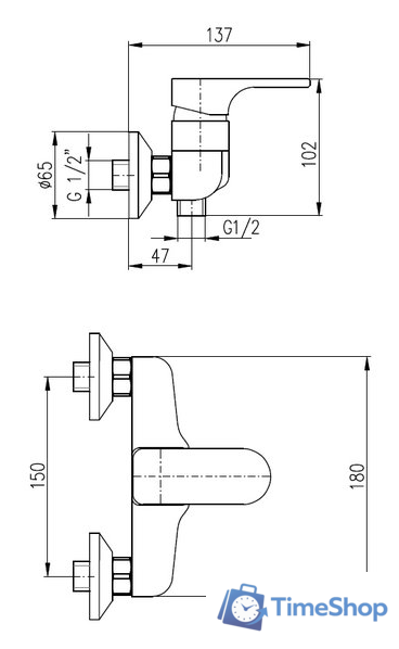Смеситель Slezak RAV Юкон YU180.5CB (белый/хром) - Изображение №2 — Интернет-магазин Time-Shop