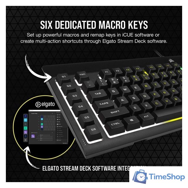 Клавиатура Corsair K55 RGB Pro (нет кириллицы) - Изображение №14 — Интернет-магазин Time-Shop