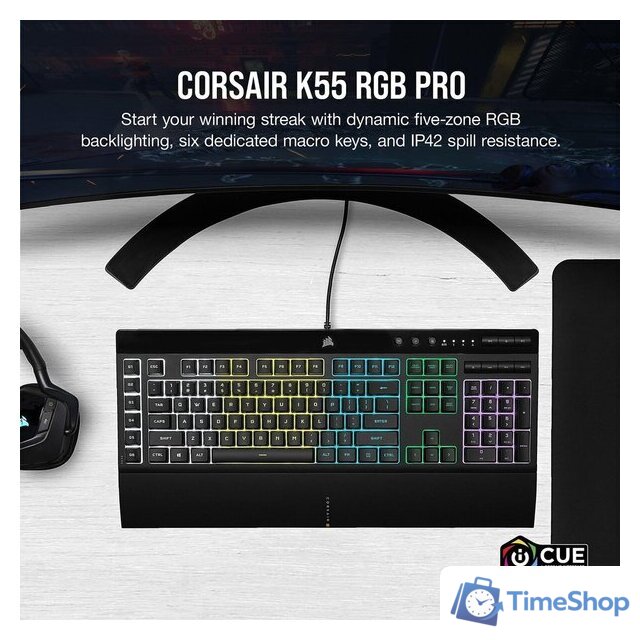 Клавиатура Corsair K55 RGB Pro (нет кириллицы) - Изображение №12 — Интернет-магазин Time-Shop