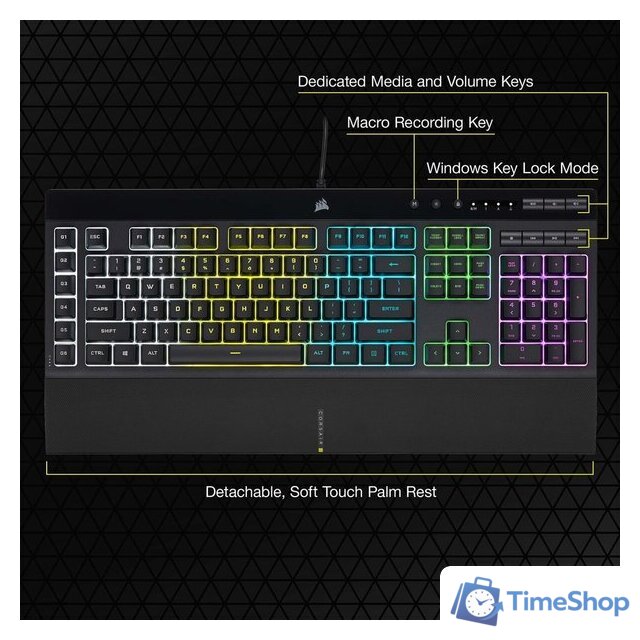 Клавиатура Corsair K55 RGB Pro (нет кириллицы) - Изображение №11 — Интернет-магазин Time-Shop
