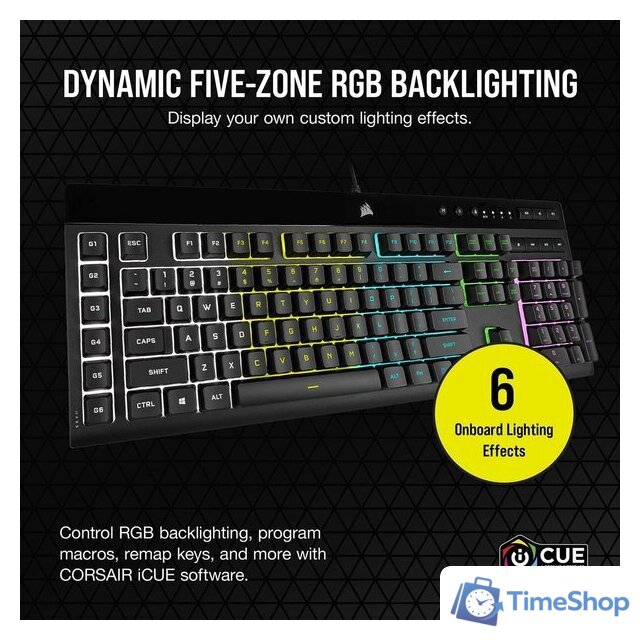 Клавиатура Corsair K55 RGB Pro (нет кириллицы) - Изображение №13 — Интернет-магазин Time-Shop