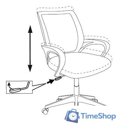 Офисное кресло Бюрократ CH-W695NLT (розовый) - Изображение №6 — Интернет-магазин Time-Shop