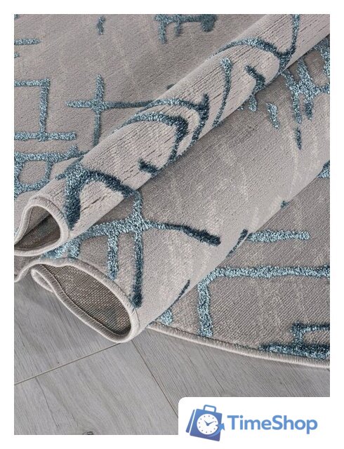 Ковер для жилой комнаты Merinos Liman F164-OVAL-GRAY-D.BLUE (1.6х2.3) - Изображение №2 — Интернет-магазин Time-Shop