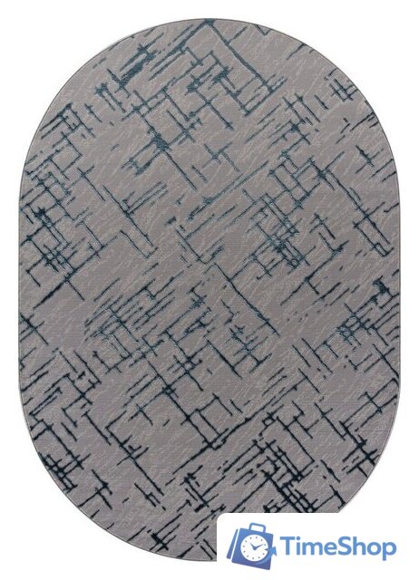 Ковер для жилой комнаты Merinos Liman F164-OVAL-GRAY-D.BLUE (1.6х2.3) - Изображение №1 — Интернет-магазин Time-Shop