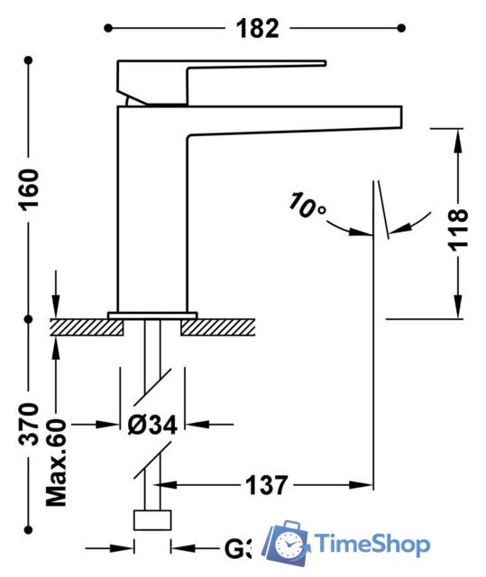 Смеситель Tres Slim Exclusive 20210301Or - Изображение №2 — Интернет-магазин Time-Shop