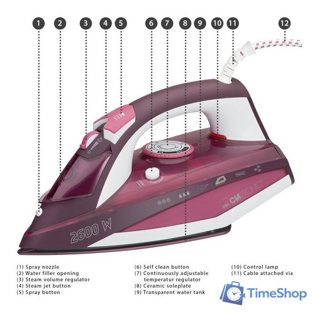 Утюг Clatronic DB 3705 - Изображение №6 — Интернет-магазин Time-Shop