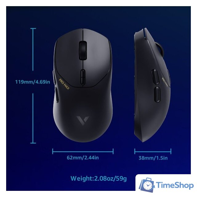 Игровая мышь Rapoo VT1 Pro Max (черный) - Изображение №4 — Интернет-магазин Time-Shop