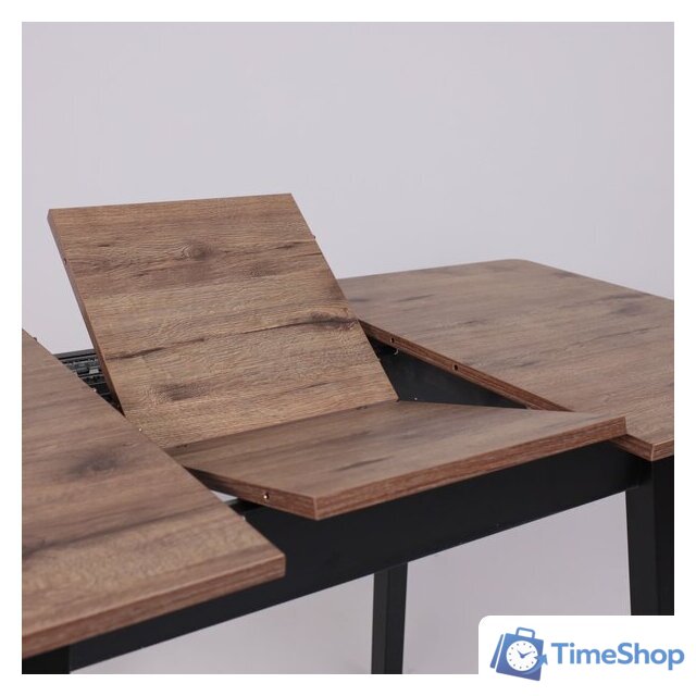 Кухонный стол Мамадома Tirk radial-94 раздвижной 94-126х64 (дуб веллингтон/черный) - Изображение №17 — Интернет-магазин Time-Shop