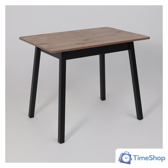 Кухонный стол Мамадома Tirk radial-94 раздвижной 94-126х64 (дуб веллингтон/черный) - Изображение №6 — Интернет-магазин Time-Shop