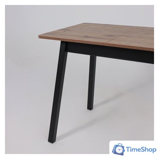 Кухонный стол Мамадома Tirk radial-94 раздвижной 94-126х64 (дуб веллингтон/черный) - Изображение №12 — Интернет-магазин Time-Shop