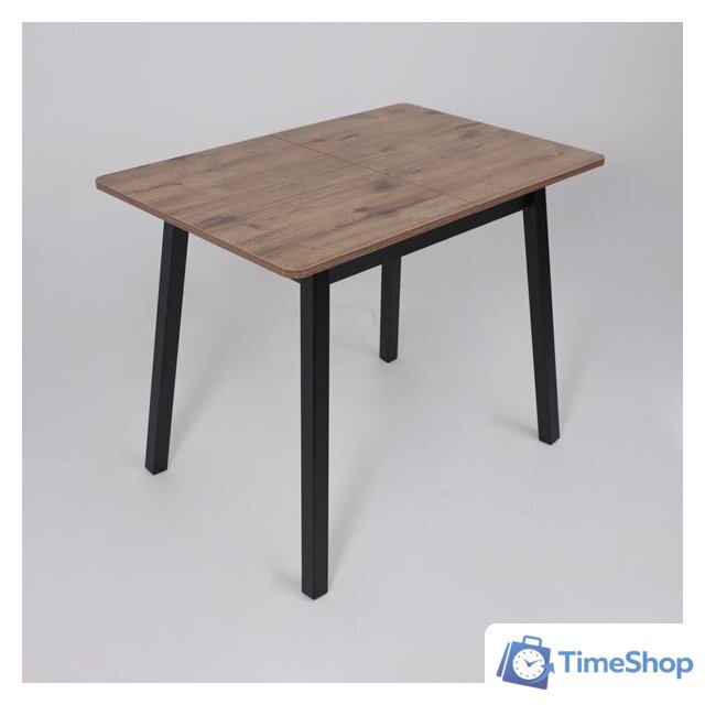 Кухонный стол Мамадома Tirk radial-94 раздвижной 94-126х64 (дуб веллингтон/черный) - Изображение №7 — Интернет-магазин Time-Shop